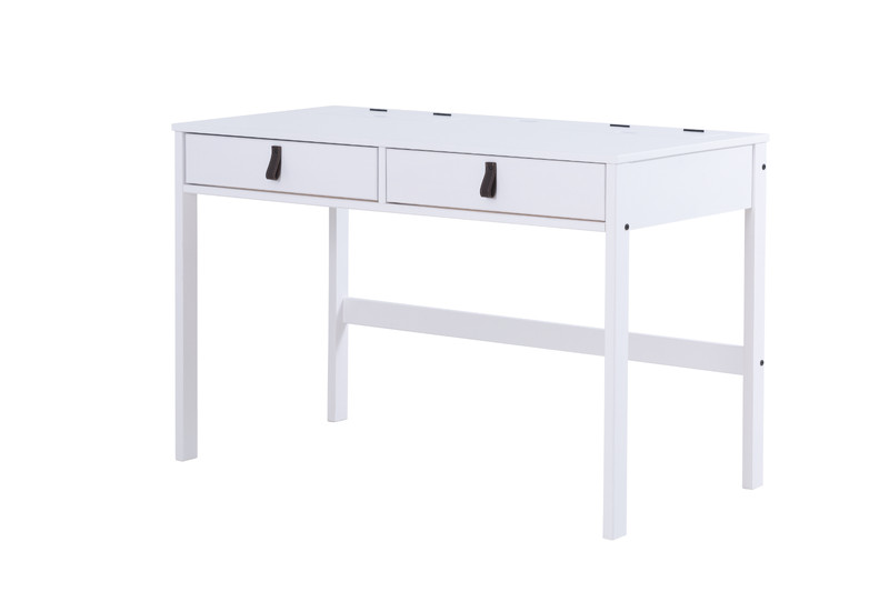 Memomad Bali 47” Desk – Modern Home Office Wood Desk with Drawers - Off White