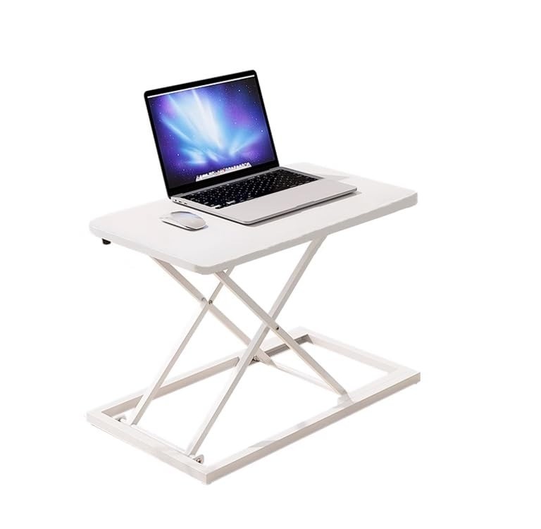 24in Standing Desk Converter Adjustable Sit Stand Riser White