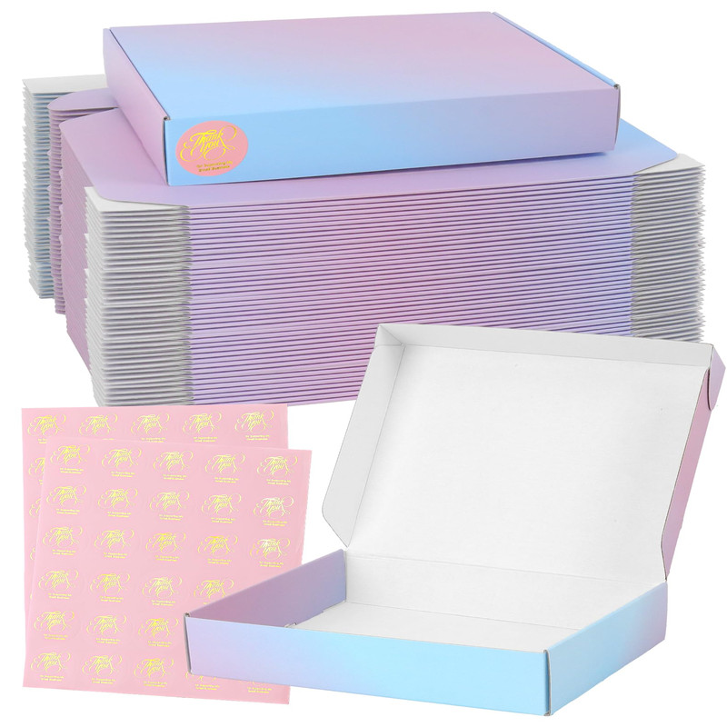 Trydrem 10X8X2 Boxes 40 Pack Purple Gradient Mailer Packaging Corrugated