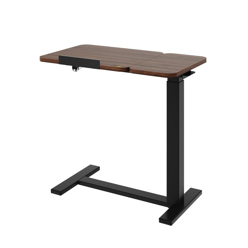 Adjustable Height Rolling Overbed Table Tilting Desktop Locking Laptop Desk