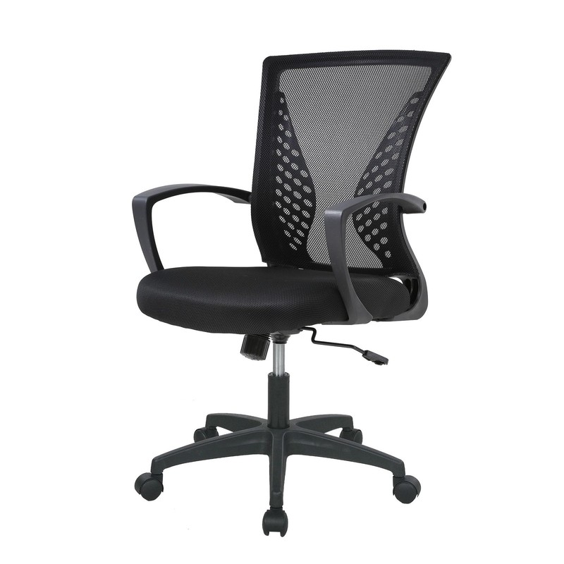 Fdw Home Office Chair Mid Back Pc Swivel Lumbar Support Adjustable Desk Task