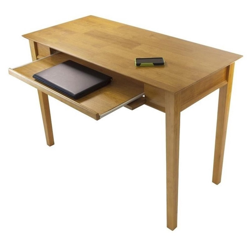Scranton & Co Transitional Solid Wood Writing Desk in Honey Pine gallery