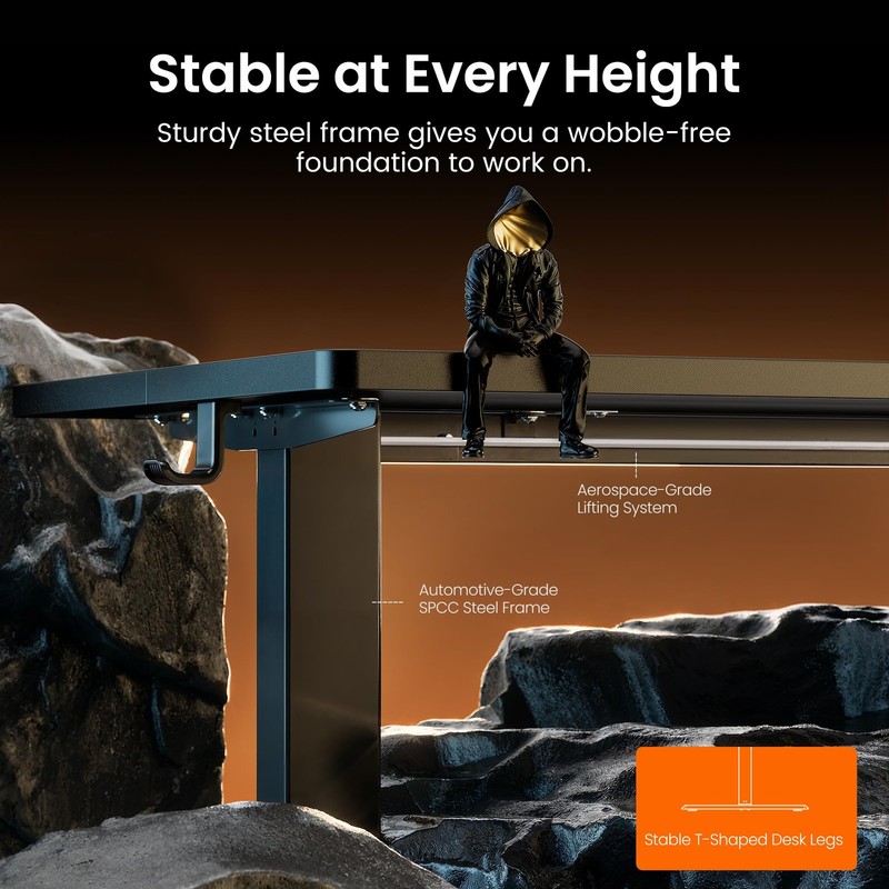 ErGear Height Adjustable Electric Standing Desk, 48 x 24 Inches Sit Stand up ... gallery