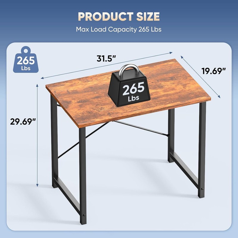 31 Inch Small Computer Desk Home Office Modern Study Writing Work Table Simple gallery