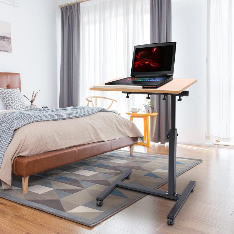 Laptop Desk Angle, Height Adjustable Rolling Cart Over Bed Hospital Table Stand gallery