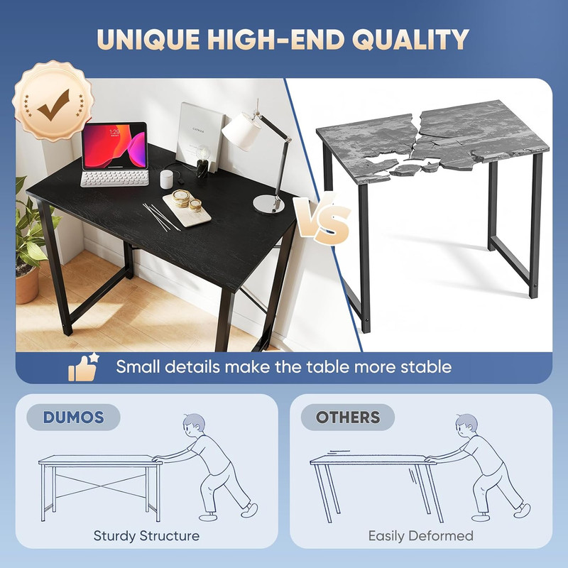 DUMOS 32 Inch Office Small Computer Desk Modern Simple Style Writing Study Work gallery