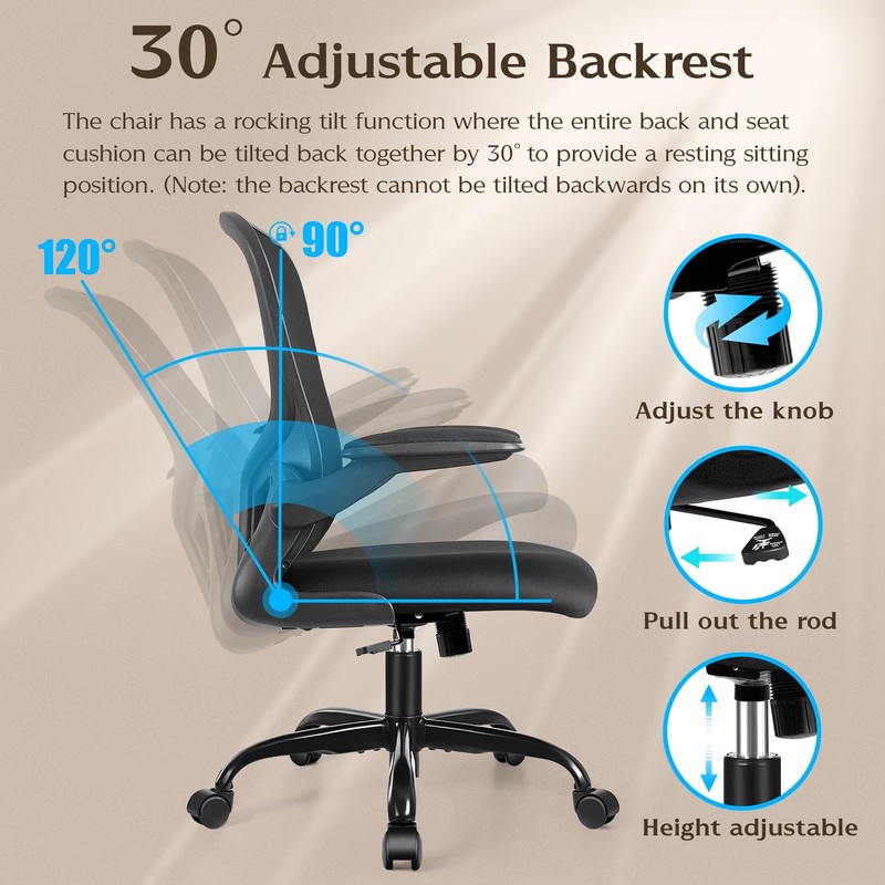 Felixking Office Desk Chairs Ergonomic Pc Desk Chair Wheels Adjustable Lumbar gallery