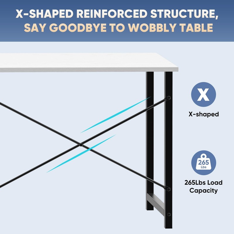 32 Inch Small Computer Desk for Home Office, Modern Study Work Table Simple S... gallery