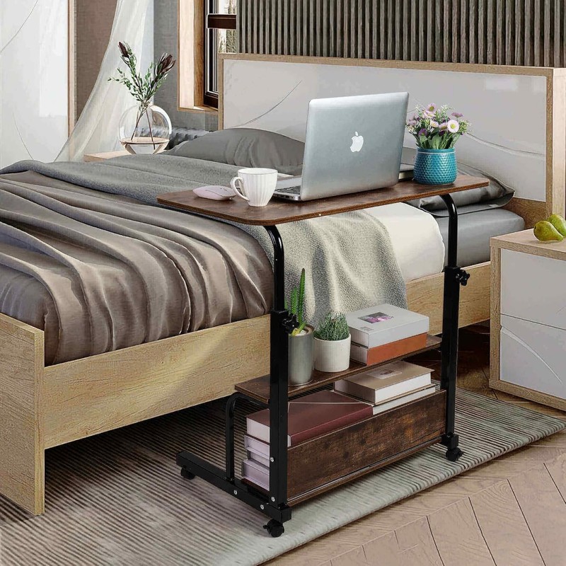 Portable Rolling Office Desk - 31.5" L x 15.75" W Adjustable Height Workstation gallery