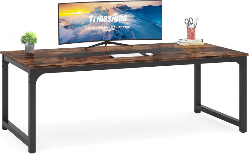 Modern Computer Desk, 78.7 X 39.4 Inch X Large Executive Office Desk Computer Ta