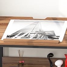 Drafting Table with Storage Drawers, Drawing Computer Desk Artist Craft Table gallery