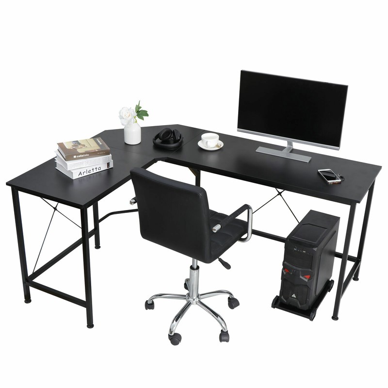 66" L-Shaped Computer Desk Desktop Wall Corner Bedroom Home Study Workstation gallery