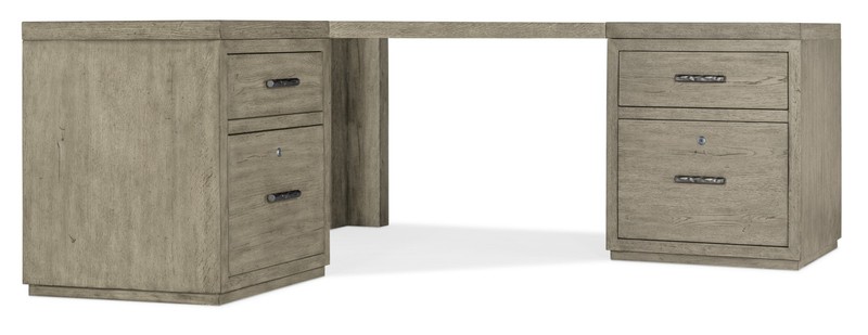 Hooker Furniture 6150-10934 73″ Wood Veneer 2 Drawer Writing Desk – Medium Wood