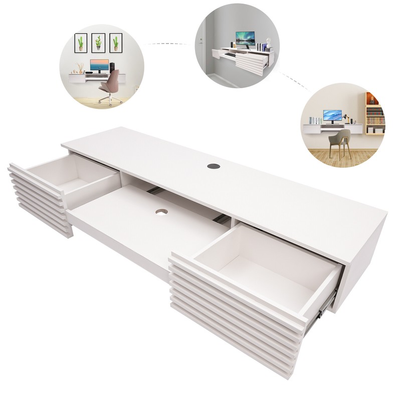 Wall Mounted Desk, Wall Mounted Desk with Pull Out Drawer, Wall Organizer gallery