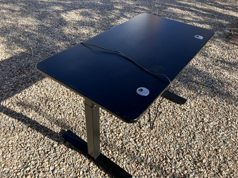 Autonomous Large Motorized Standing Desk Black 53IN L X 29IN W