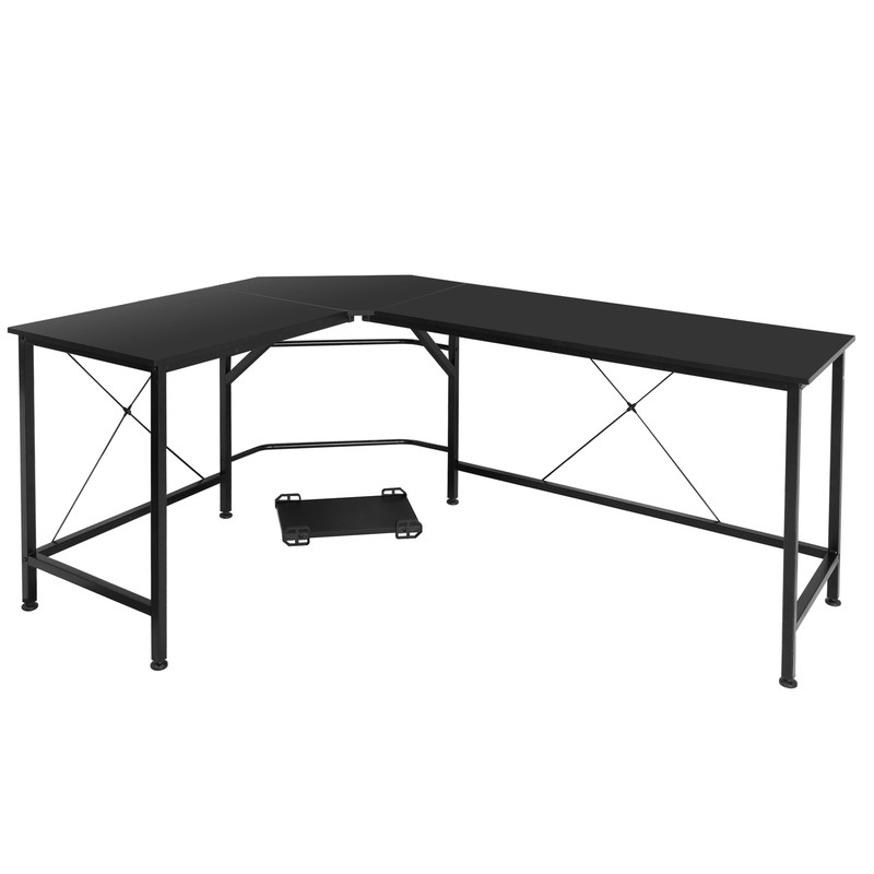 Computer L-Shaped Desk Gaming Laptop Table Corner Workstation Office Desk 66" gallery