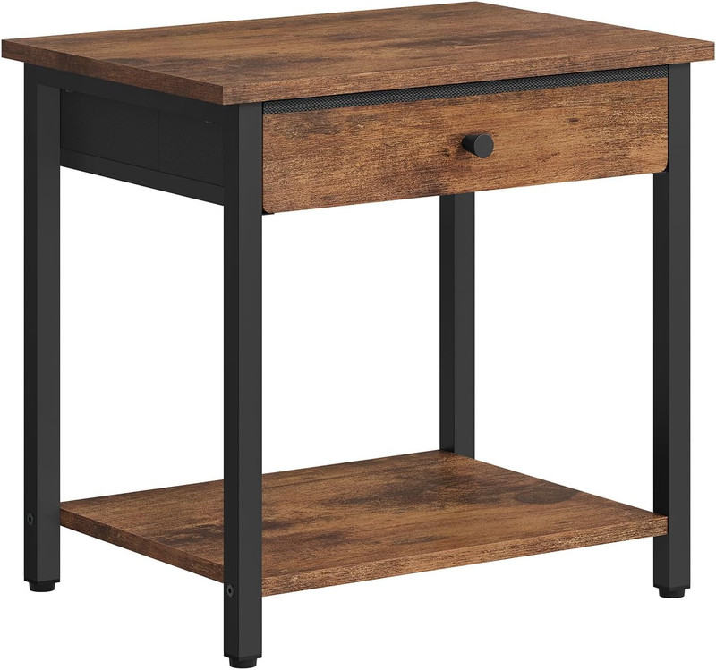 Printer Stand with Storage Drawer, 2-Tier under Desk Printer Table, Shelf for Ho gallery