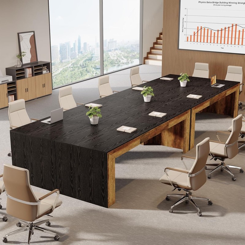 6.5FT Conference Table, 78.7-Inch Modern Rectangle Meeting Table for 6-8 People gallery