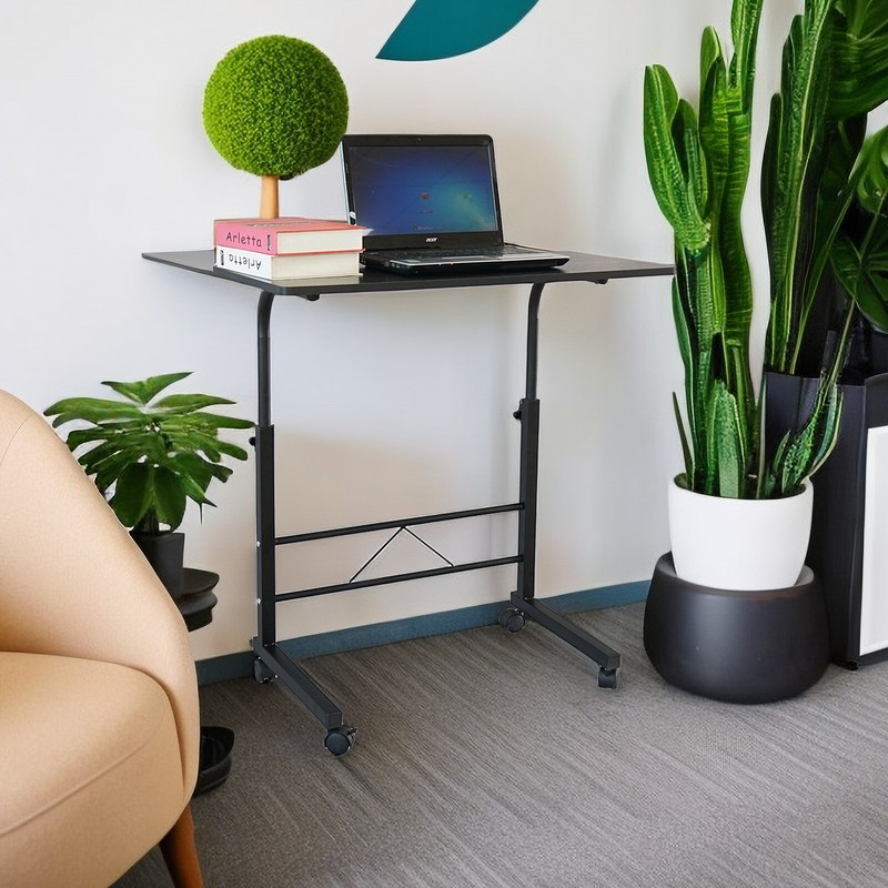 Modern Adjustable Height Computer Desk w/ 23.62» Tabletop, Portable Laptop Desk