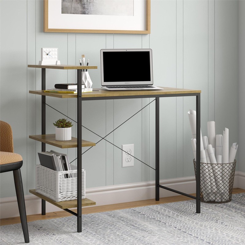 Mainstays Side Storage Desk – Natural