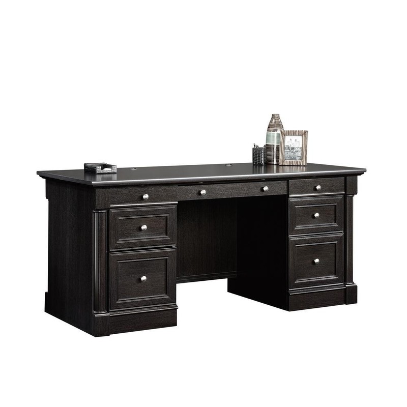 Palladia Executive Desk, Wind Oak finish gallery