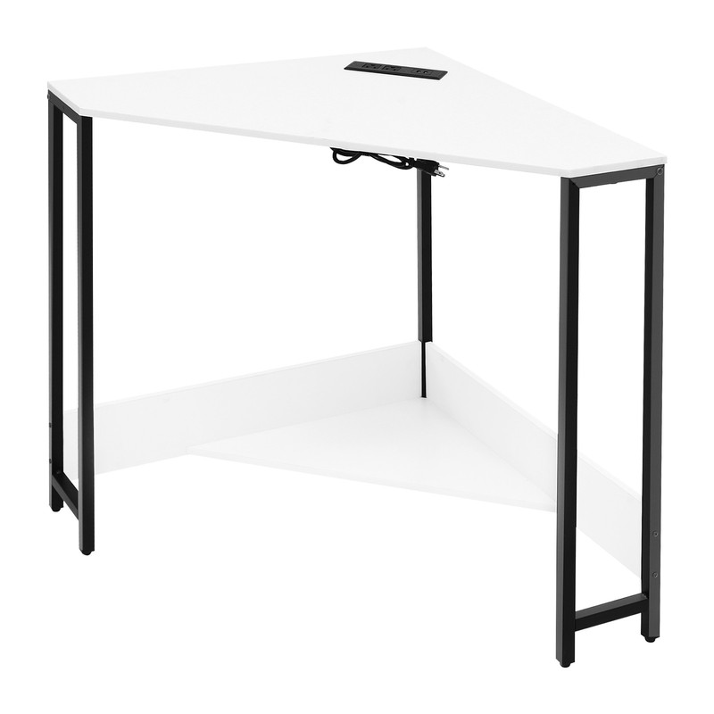Corner Desk with Outlets, Small Desk with Outlets,Free Standing Corner Table gallery