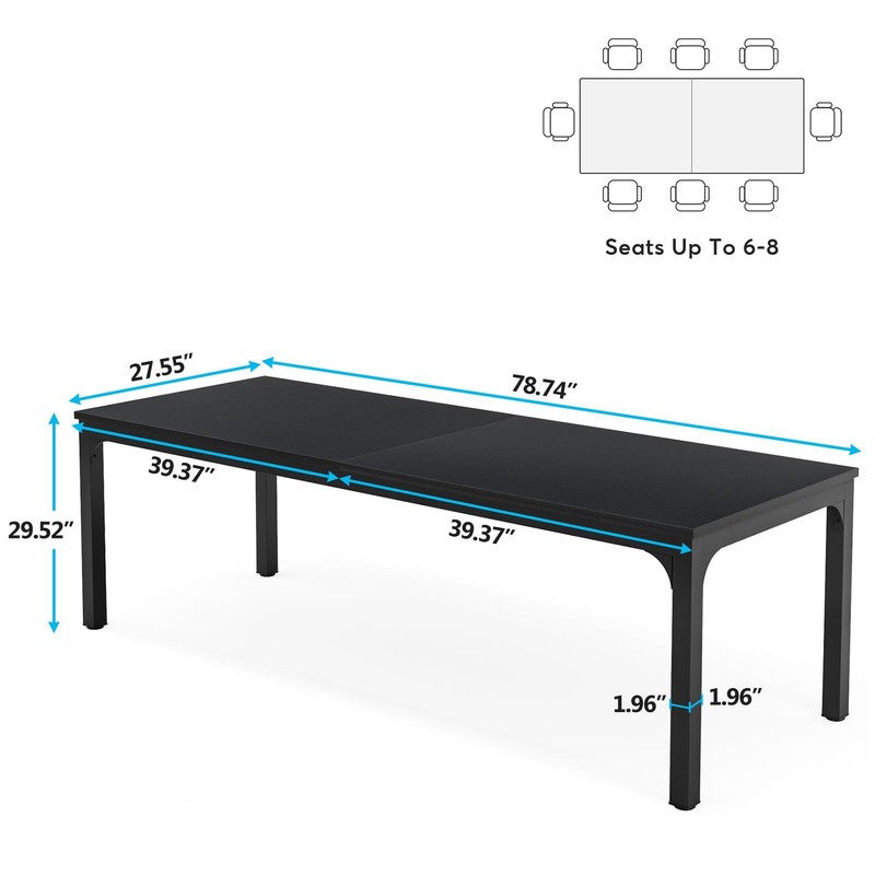 Tribesigns 78.7 Inches Extra Long Computer Desk 2 Person Desk, Double Long De... gallery