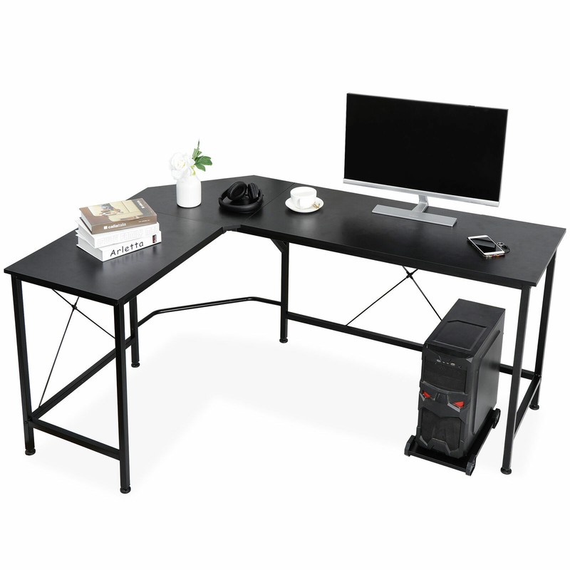 66" L-Shaped Computer Desk Desktop Wall Corner Bedroom Home Study Workstation gallery