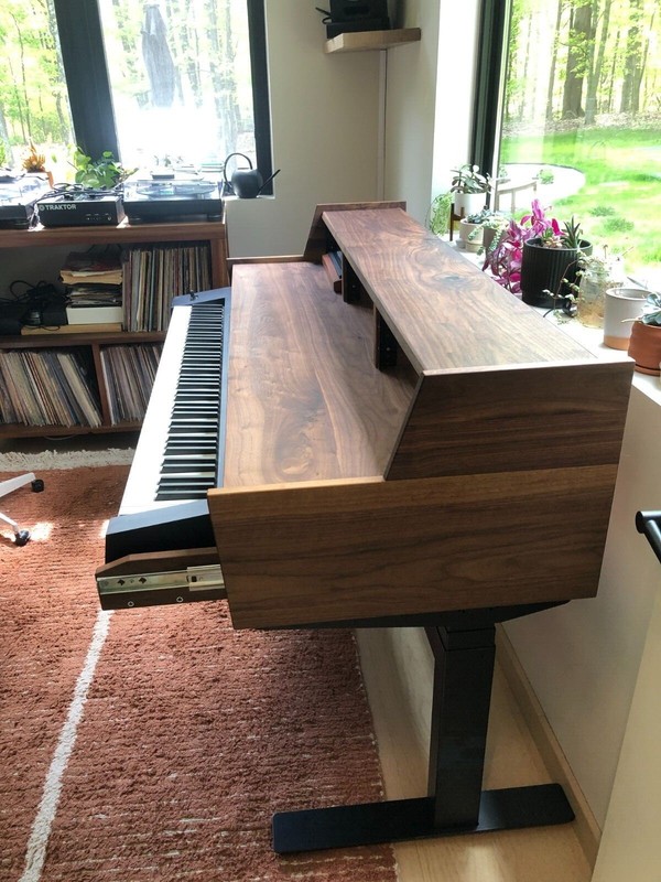 OSBWoodwork Walnut Sit-Stand Music desk gallery