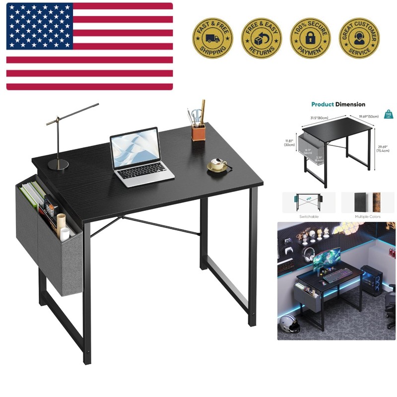 Computer Desk 31 Inch Home Office Desks for Small Spaces, Gaming Writing Stud...