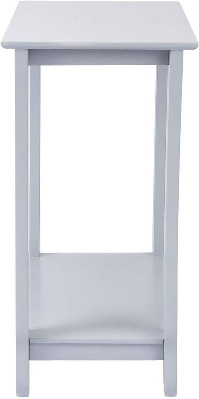 Stylish Grey Chairside Shelf - Small Console for Living Room, Bedroom, Office gallery