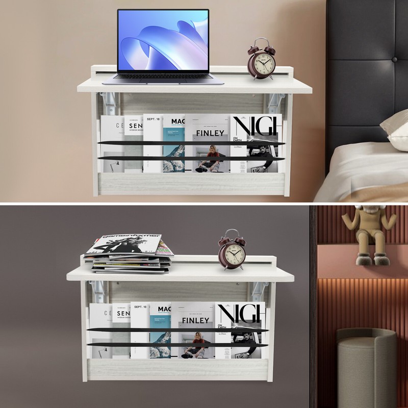 Folding Table Laptop Desk Wall Mounted Folding Table Space Saving 23.6*13 in gallery