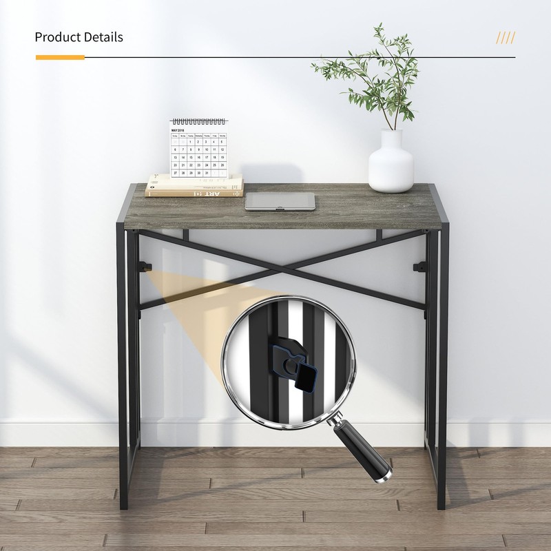83cm Folding Desk, Writing Gaming Computer Camping Desk, No... gallery