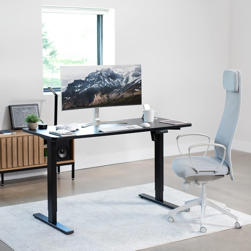 VIVO Electric Standing Desk 60"x24", Memory Height, 220 lbs Capacity, Black gallery