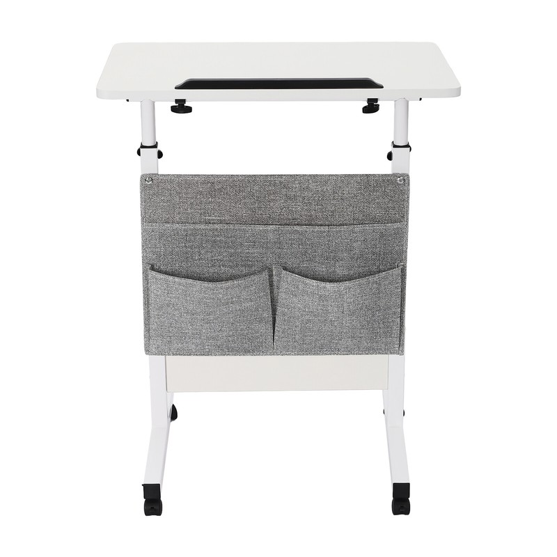 Rolling Laptop Desk Office Computer Table Adjustable Height Stand up w/ Storage gallery