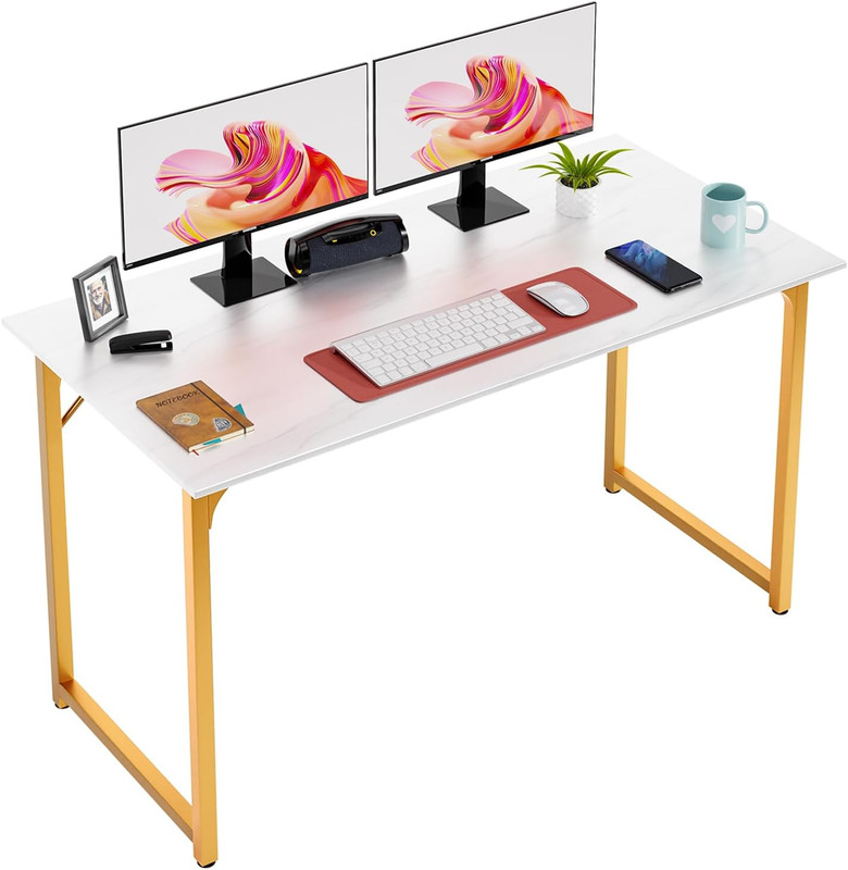 Paylesshere 39 Inch Home Office Gaming Desk Modren Simple Style PC Wood and Met