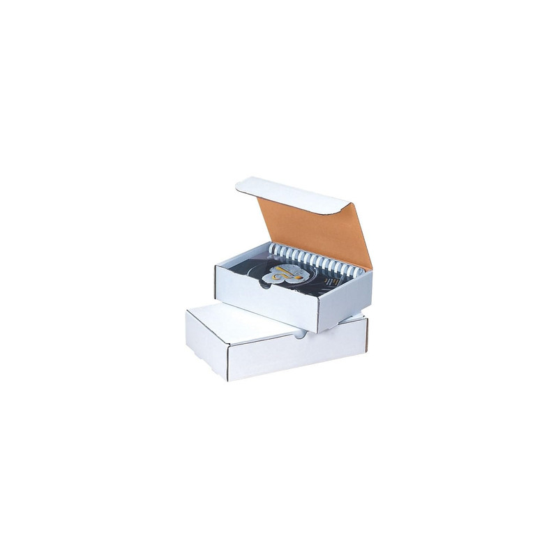 Aviditi White Literature Mailing Boxes 9 X 9 X 3 Inches Pack Of 50 Crush-Proof