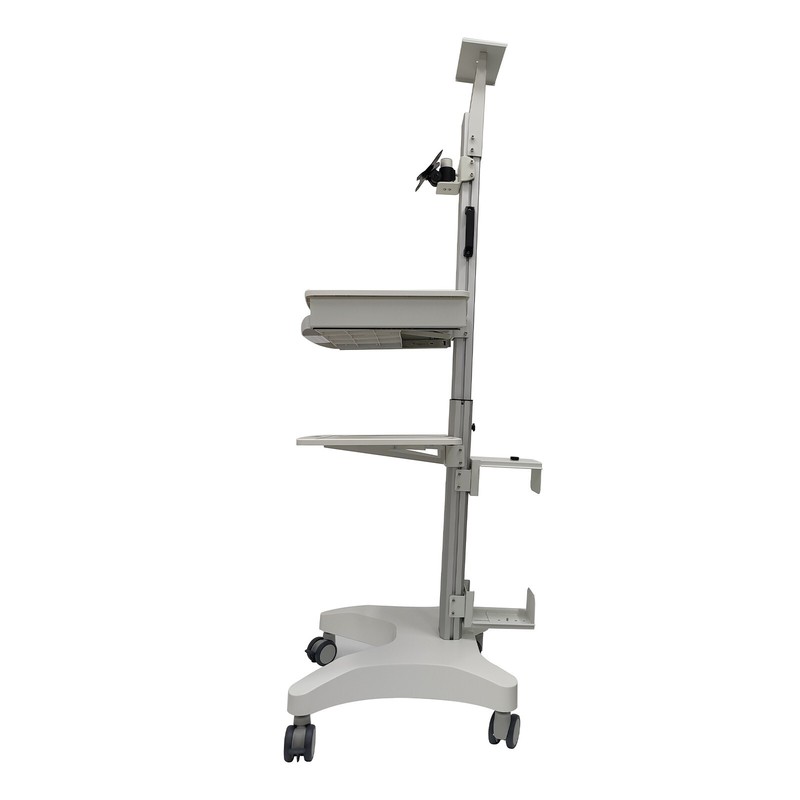 Cart Mobile Computer Workstation Sit Stand Desk Monitor Capacity 22 lbs gallery