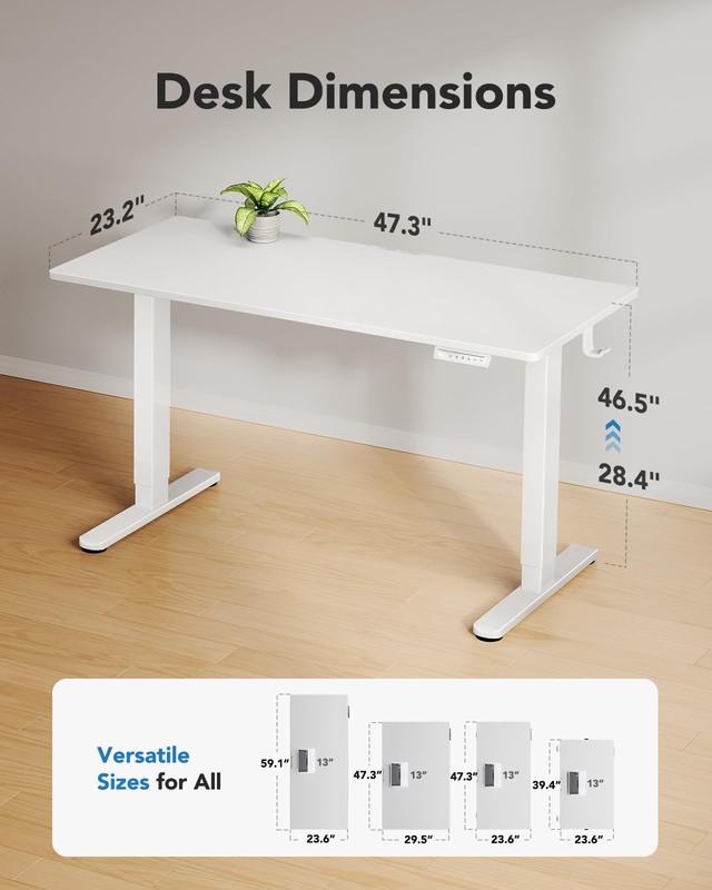 Standing Desk, Whole Piece Desktop, Adjustable Height Computer Desk, 4 Height... gallery