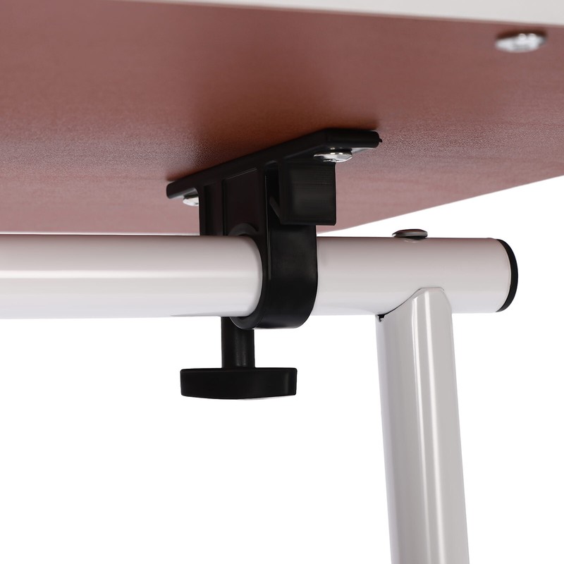 Rolling Laptop Desk Office Computer Table Adjustable Height Stand up w/ Storage gallery