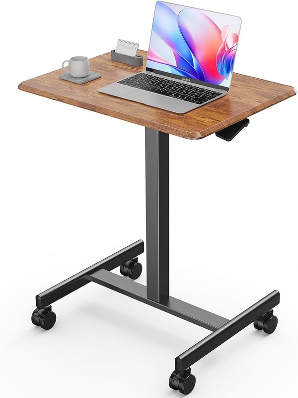 Home Small Mobile Rolling Standing Desk Overbed Table Teacher Podium with Wheels gallery
