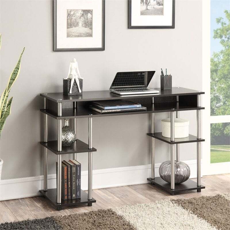 Convenience Concepts Designs2Go Writing Desk in Espresso Wood Finish