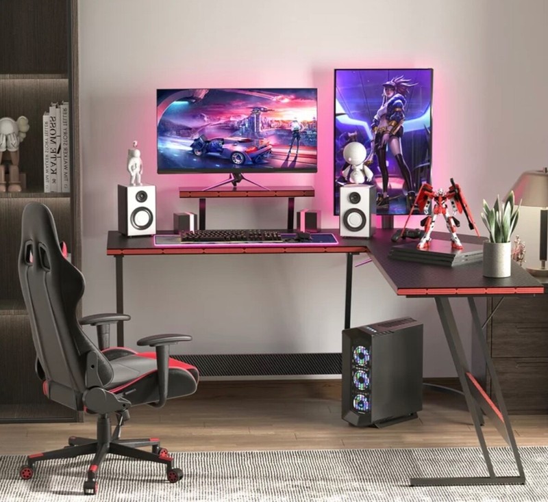«Experience Gaming and Work Brilliance with the Homall L-Shaped Desk!