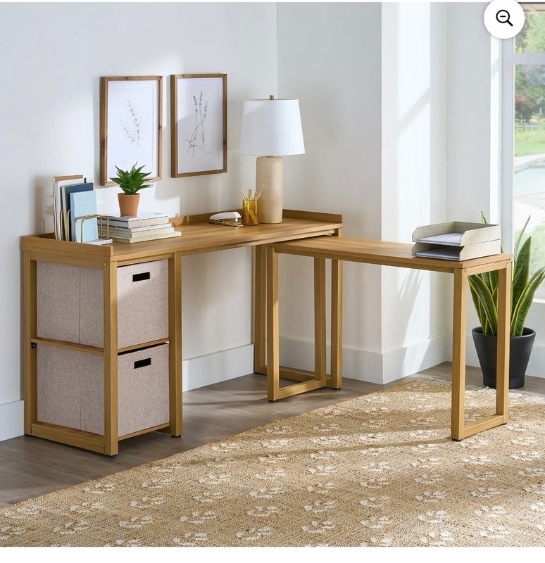 Better Homes & Gardens Ezra Modular L Desk w/ 2-Cube Storage gallery