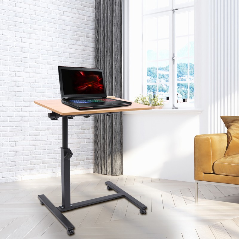 Height Adjustable Laptop Desk 360° Rotation Tilt With Locking Casters gallery
