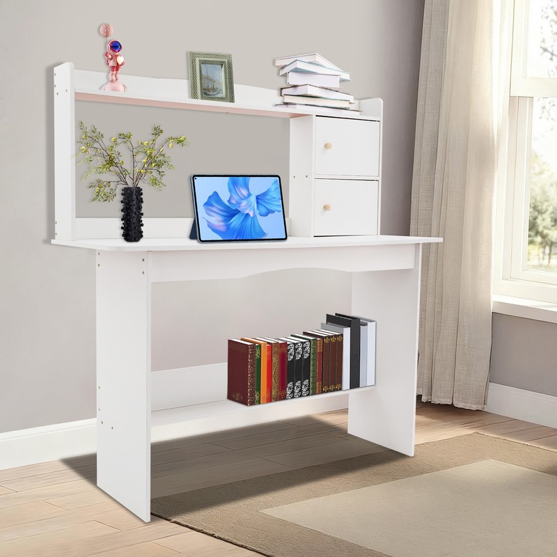 Desk With Bookshelf And Bookcase Computer Desk With Cabinets For Home Office