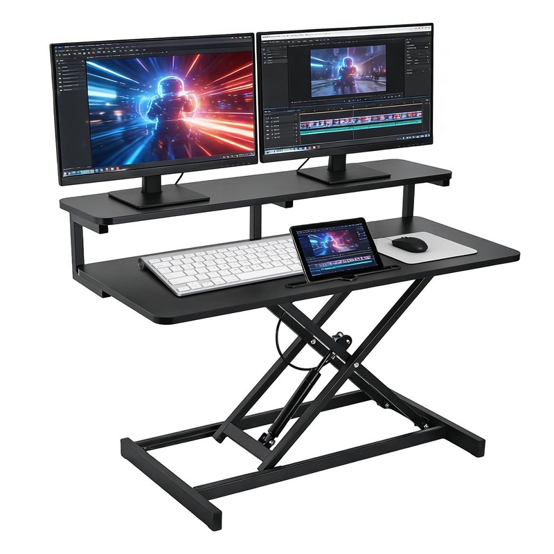 37 inches Height Adjustable Home Office Desk Converter Computer Desk Riser
