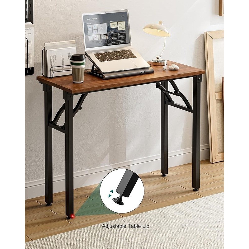 Folding Desk No Tools Assembly Compact Lightweight Workstation Home Office Study gallery