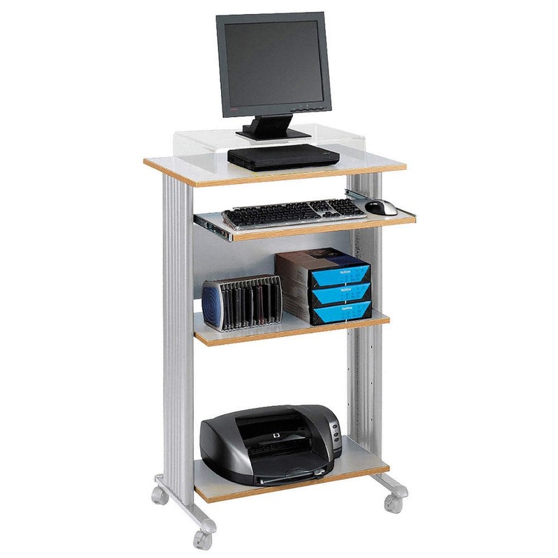 SAFCO Computer Workstation,45 in H,Gray 619T72