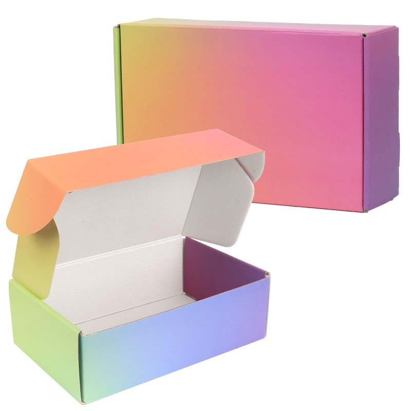 6x4x2 Small Shipping Boxes for Small Business, 30 Pack Colorful Cardboard Boxes
